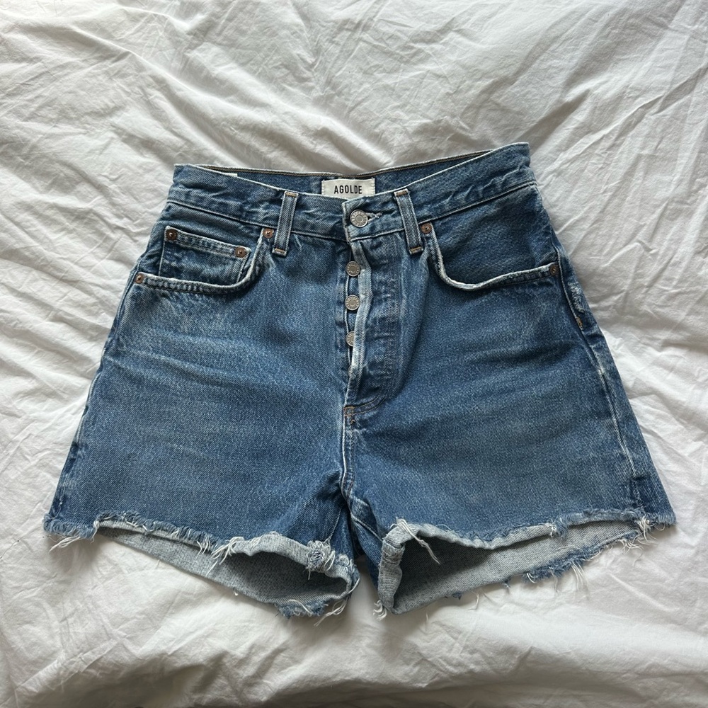 Agolde Classic Blue Jean Shorts